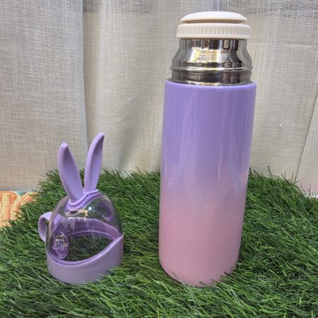 700ml Leak-Proof Insulated Rabbit Water Bottle with Straw