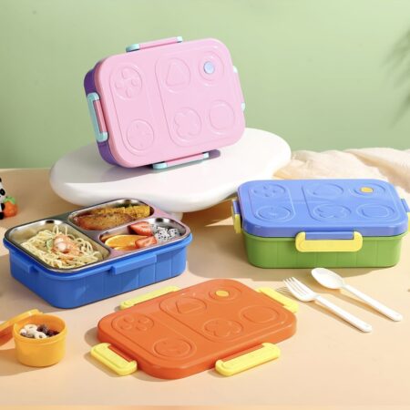 3 Compartment sleek bento lunch box