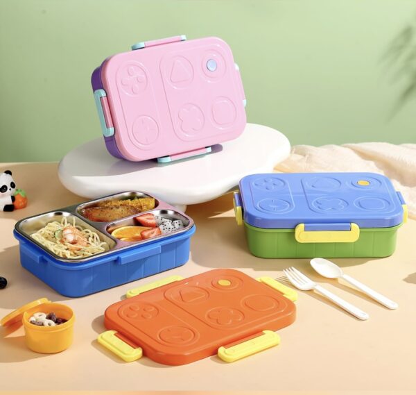 3 Compartment sleek bento lunch box