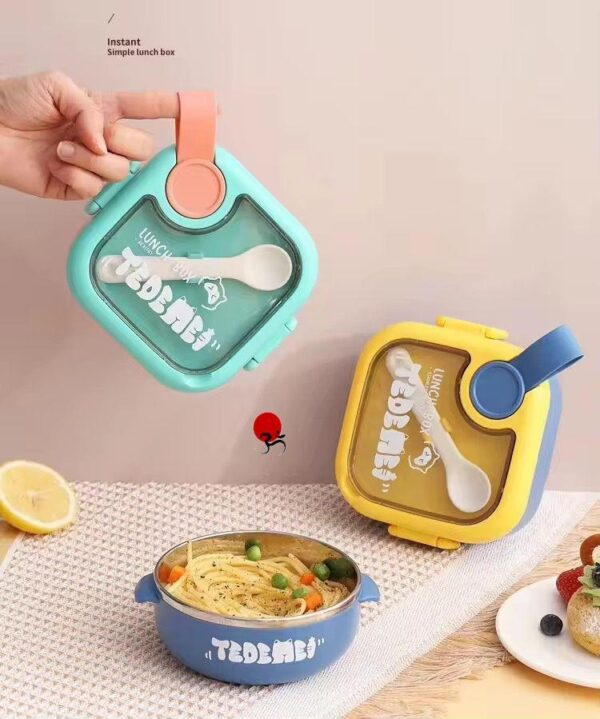 Lunchmate Mini Stainless Steel Lunch Box with Spoon 500Ml
